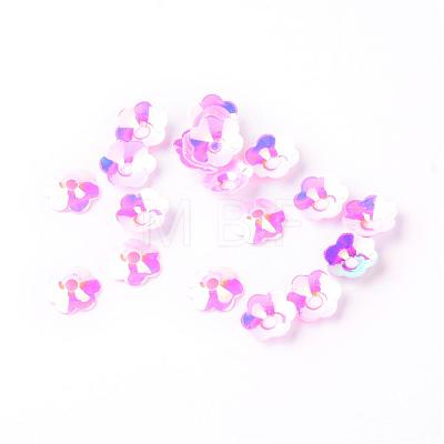 Ornament Accessories Disc Plastic Paillette Beads PVC-R013-10mm-M-1
