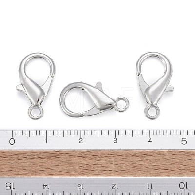 Platinum Plated Zinc Alloy Lobster Claw Clasps X-E107-1