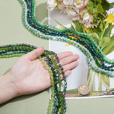 11 Strands 11 Colors Mixed Styles Glass Beads Strands EGLA-SC0001-69B-1