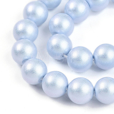 Baking Painted Pearlized Glass Pearl Bead Strands HY-N002-6mm-C04-1