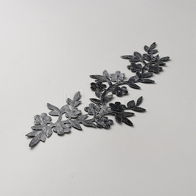 Flower Embroider Thread Iron on/Sew On Patches PATC-WH0012-95A-1