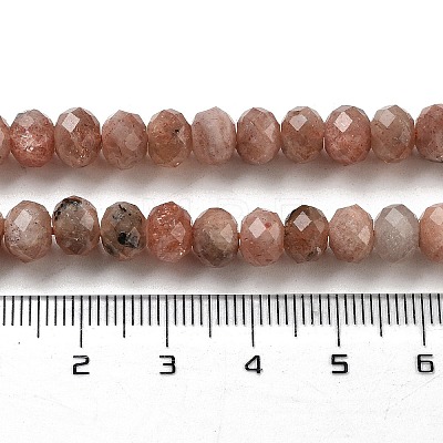 Natural Sunstone Beads Strands G-G140-B01-01-1