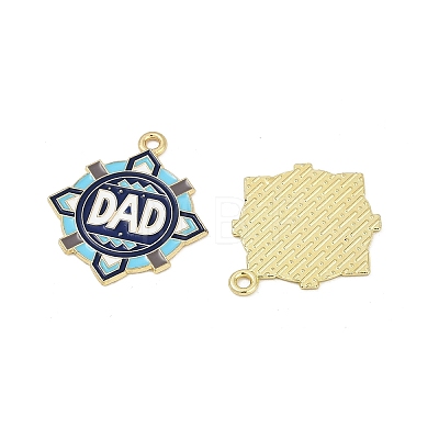 Father's Day Alloy Enamel Pendants ENAM-V001-03C-G-1