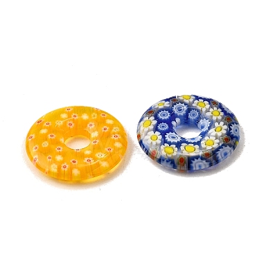 Handmade Millefiori Glass Beads LAMP-A155-01A-1