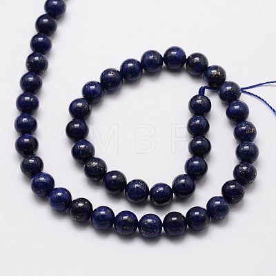 Grade A Natural Lapis Lazuli Round Bead Strands G-M264-13-1