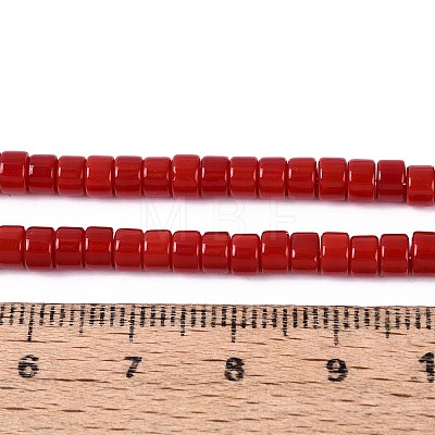 Opaque Solid Color Glass Beads Strands LS-GLAA-N026-2x4mm-06-1