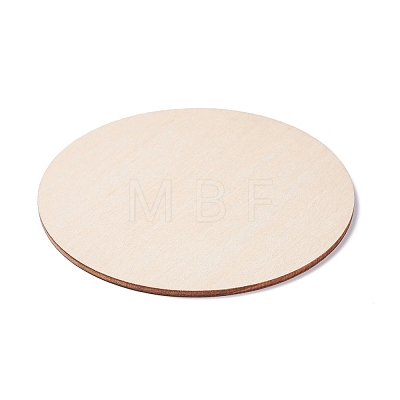 Flat Round Wood Cabochons with Month WOOD-XCP0001-44-1