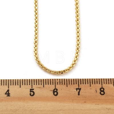 Brass Rolo Chains Necklaces for Women NJEW-D302-22G-1