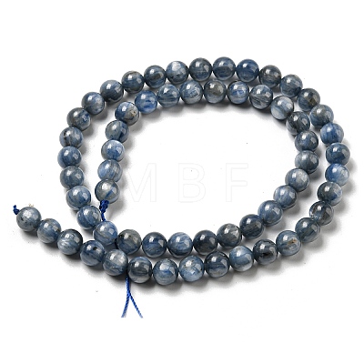 Natural Kyanite/Cyanite/Disthene Round Beads Strands G-N0150-05-6mm-01-1