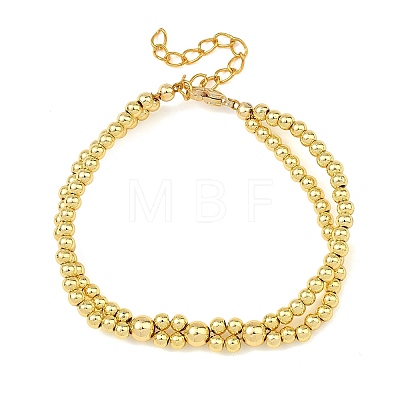 Rack Plating Brass Beaded Double Layers Bracelets for Women BJEW-JB14138-1