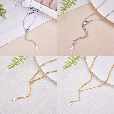 4 Pieces Extension Chain with Spring Clasp Sterling Silver Extender Chains Necklace Bracelet Anklet Removable Chain Extenders Charms for DIY Jewelry Making Accessories JX627A-1