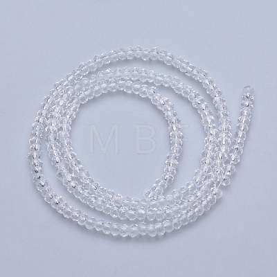 Transparent Glass Beads Strands GLAA-R200-C09-1