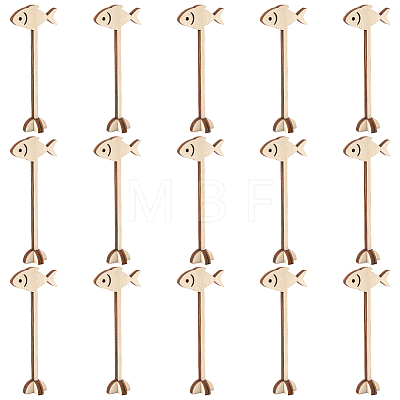 15Pcs Wood Menu Selection Sign AJEW-FG0005-87E-1