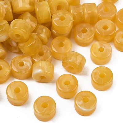 Two-Color Opaque Acrylic Imitation Gemstone Beads AC-CBA3EFE-02Q-1