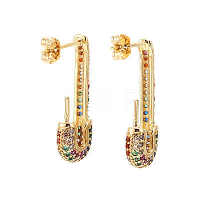 SHEGRACE Brass Micro Pave Grade AAA Cubic Zirconia Stud Earrings JE023A-X-1