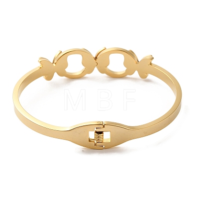 Adjustable Butterfly Torque Bangles BJEW-F474-25G-1