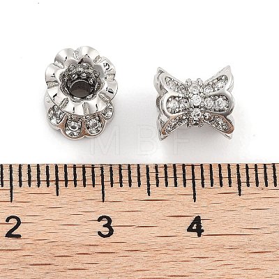 Brass Micro Pave Clear Cubic Zirconia Beads KK-P271-39B-02-1