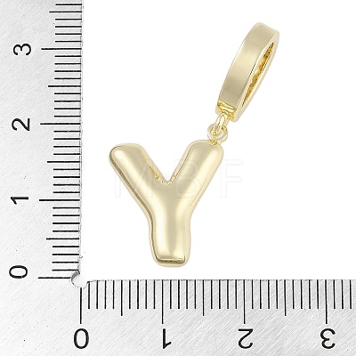 Brass Micro Pave Clear Cubic Zirconia Pendants KK-M289-01Y-G-1