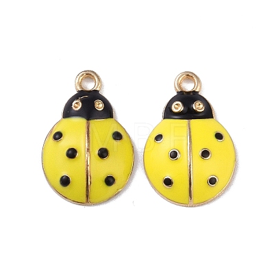 Alloy Enamel Pendants ENAM-R149-14B-G-1