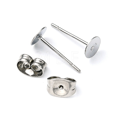 100Pcs 304 Stainless Steel Stud Earring Findings STAS-YW0001-43E-1