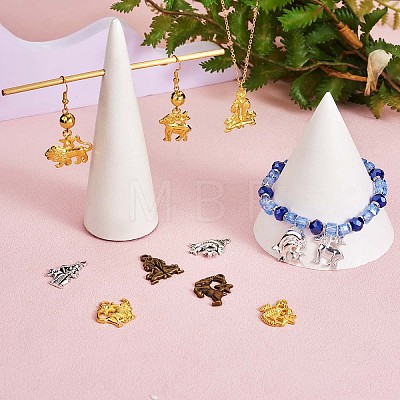 48Pcs Constellation Charm Pendant Twelve Zodiac Sign Pendants Alloy Charm for Jewelry Necklace Bracelet Earring Making Crafts JX340A-1