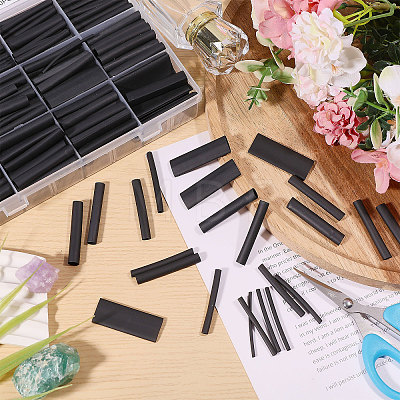 650Pcs PE Plastic Insulating Heat Shrink Tubing FIND-WH0816-218-1