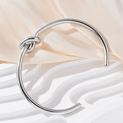 304 Stainless Steel Cuff Bangles for Women BJEW-C088-04P-1