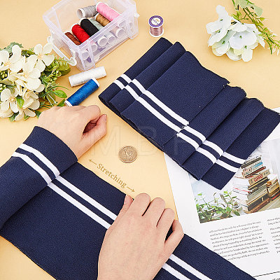 Polyester Elastic Ribbing Fabric for Cuffs DIY-WH0028-96A-1