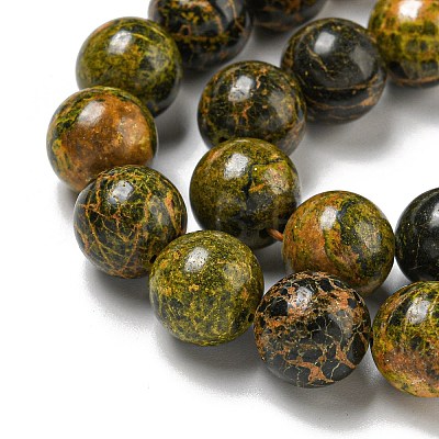 Natural Bumblebee Jasper Beads Strands G-P544-A03-02-1