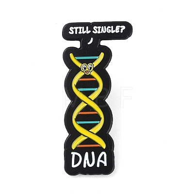 Bioscience Theme Black Zinc Alloy Brooches JEWB-C031-01A-EB-1