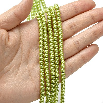 Grade A Glass Pearl Beads LS-HY-J001-4mm-HX014-1