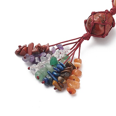 7 Chakra Gemstone Hanging Decorations HJEW-JM00805-02-1