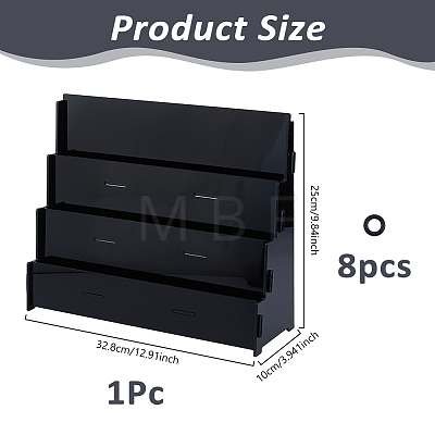 Desktop Acrylic Organizer Display Riser Racks ODIS-WH0331-64-1