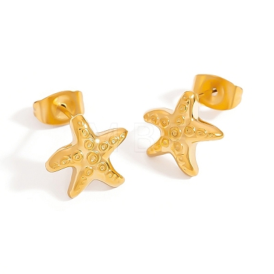 304 Stainless Steel Stud Earrings EJEW-C162-02B-G-1