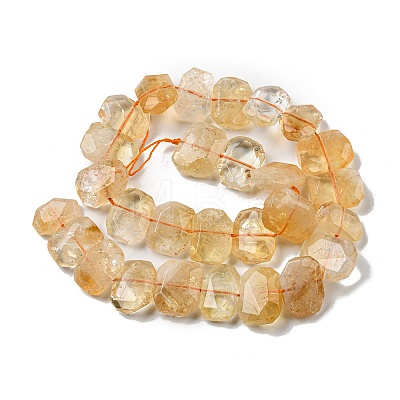 Natural Citrine Beads Strands G-O052-03-1