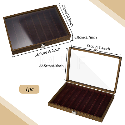 Wood Jewelry Necklace Organizer Display Boxes CON-WH0107-79-1