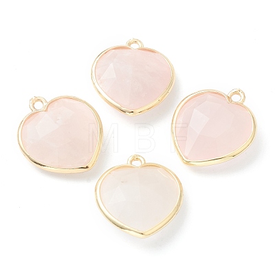 Natural Rose Quartz Pendants G-B009-03G-A-1