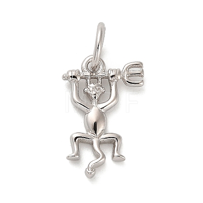 925 Sterling Silver Long-tailed Devil Charms STER-R010-02P-1