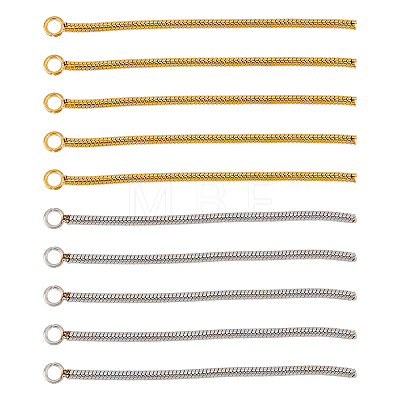 20Pcs 2 Colors 201 Stainless Steel Snake Chain Tassel Big Pendants STAS-DC0013-96-1