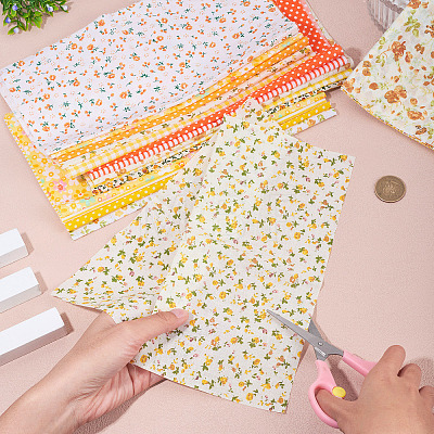 28Pcs 14 Styles Cotton Fabric DIY-TA0014-80A-1