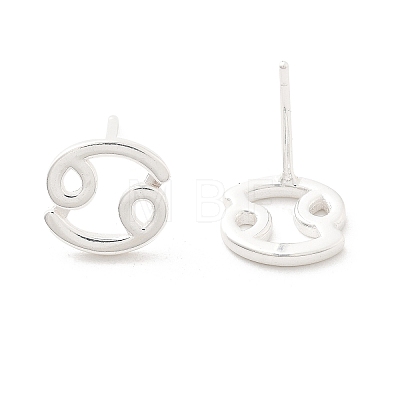 S925 Sterling Silver Stud Earrings EJEW-K303-01S-04-1