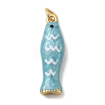 Brass Enamel Pendants KK-H092-08G-04-1