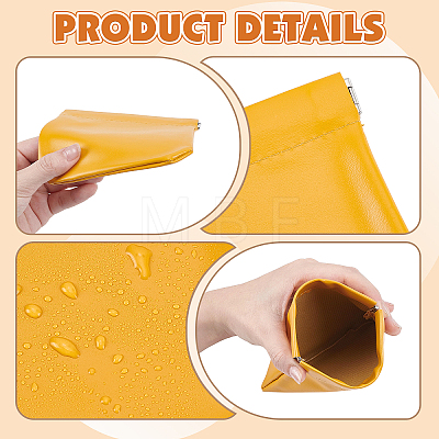 10Pcs 10 Colors Imitation Leather Shrapnel Change Purse ABAG-PB0001-02-1