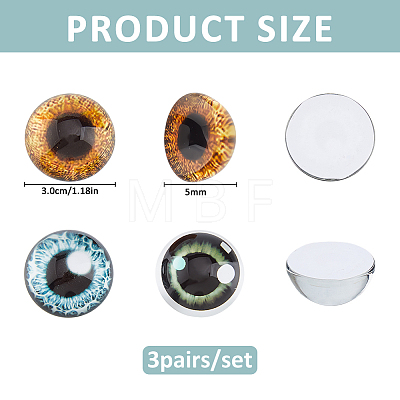 Glass Cat Eye Decorative Eye Piece DIY-WH0671-559A-1