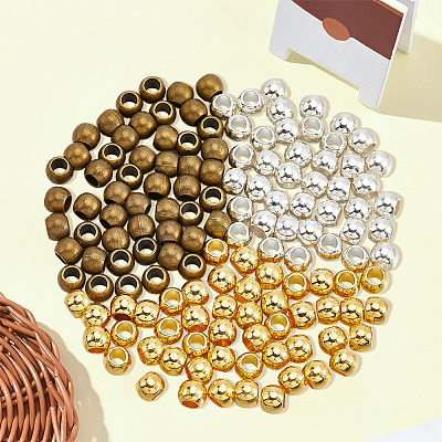 150Pcs 3 Colors Tibetan Style Spacer Beads TIBEB-PA0001-09-1