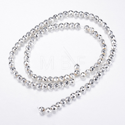 Electroplate Non-magnetic Synthetic Hematite Bead Strands G-Q465-22S-1