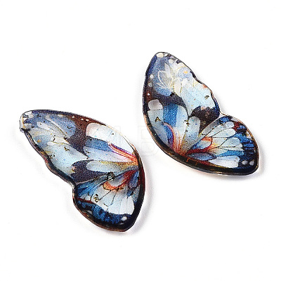 Epoxy Resin Butterfly Wings Cabochons CRES-N035-02D-1