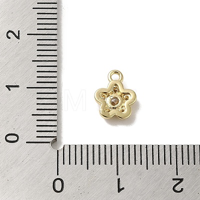 Brass Micro Pave Cubic Zirconia Pendants KK-K371-03G-1