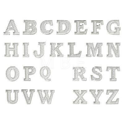 26Pcs Letter A~Z Alloy Lapel Pin Backs JEWB-CJZ0001-03P-1