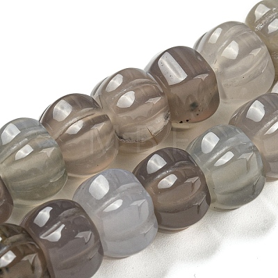 Natural Grey Agate Beads Strands G-G142-A16-01-1